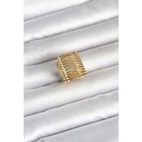 ieg™ 316L Çelik Gold Renk Plaka Model Kadın Yüzük