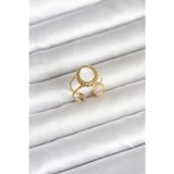 ieg™ 316L Çelik Gold Renk Sedefli Vintage Kadın Yüzük - TJ-BYK4171