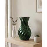 ieg™ 3D Spiral Yeşil Vazo Modern Tasarım Dekoratif Ev ve Ofis Aksesuarı