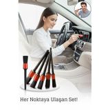 ieg™ 5’li Detay Temizlik Fırçası Seti – Araç İçi & Dış Yüzeyler İçin, Farklı Boyut