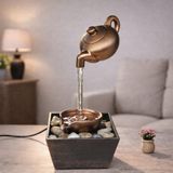ieg™ Bronz Demlik Tasarımlı Dekoratif Su Şelalesi