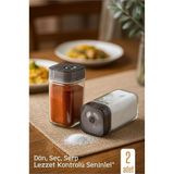 ieg™ Cam Tuzluk Baharatlık – 360° Döner Kapaklı | 3 Delik Tipiyle Ayarlanabilir Akış 2 A