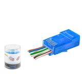 ieg™ Cat6 Ez Rj45 Konnektör - 100 Adet Mavi / Özel Plastik Kutulu ND2404