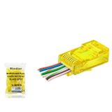 ieg™ Cat6 Ez Rj45 Konnektör - 100 Adet Sari / Ekonomik Poşet Paket ND2408