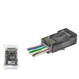 ieg™ Cat6 Ez Rj45 Konnektör - 100 Adet Siyah / Ekonomik Poşet Paket ND2410