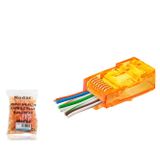ieg™ Cat6 Ez Rj45 Konnektör - 100 Adet Turuncu / Ekonomik Poşet Paket ND2413