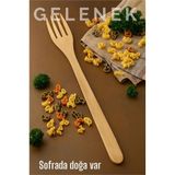 ieg™ Doğal Gürgen Ağacı Servis Çatalı – 25 cm, El Yapımı Ahşap Mutfak Gereci 722244