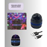 ieg™ Döner Galaxy Projektör Gece Lambası – Ay ve Yıldız Işıklı Atmosfer Lamba USB Bağla