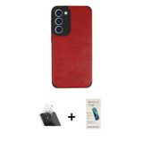ieg™ Galaxy S23 Kılıf Doruk Asil Koleksiyonu - Şeffaf Pasifik Cam Ekran Koruyucu + Şeffaf Kamera Len