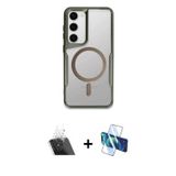 ieg™ Galaxy S23 Kılıf Yadigar Klasik Özel Seri - Siyah 3D Antistatik Cam Ekran Koruyucu + Şeffaf Kam