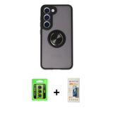 ieg™ Galaxy S23 Kılıf Yörünge Çizgi - Siyah 6D Mat Seramik Hayalet Nano Ekran Koruyucu + Mor Raze Me