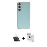 ieg™ Galaxy S23 Plus Kılıf Yankı Serisi - Siyah Seramik Nano Ekran Koruyucu + Şeffaf Kamera Lens Kor