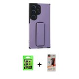 ieg™ Galaxy S23 Ultra Kılıf Çekirdek Yansıma - Siyah AutoKit 5in1 Fiber Hayalet Cam Ekran Koruyucu +