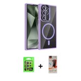 ieg™ Galaxy S23 Ultra Kılıf Yadigar Asil Koleksiyonu - Siyah AutoKit 5in1 Fiber Hayalet Cam Ekran Ko