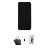 ieg™ Galaxy S24 Plus Kılıf Ahenk Serisi - Siyah Bilvis 3D Cam Ekran Koruyucu + Şeffaf Kamera Lens Ko