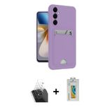 ieg™ Galaxy S24 Plus Kılıf Vadi Çizgi Prime - Siyah Polymer Nano Ekran Koruyucu + Şeffaf Kamera Lens