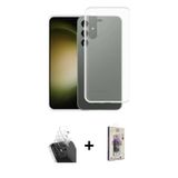 ieg™ Galaxy S24 Plus Kılıf Zirve Doku - Siyah Bilvis 3D Cam Ekran Koruyucu + Şeffaf Kamera Lens Koru