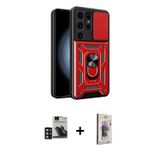 ieg™ Galaxy S24 Ultra Kılıf Ahenk Klasik - Siyah Bilvis 3D Cam Ekran Koruyucu + Gold PVD Metal Kamer