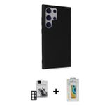 ieg™ Galaxy S24 Ultra Kılıf Akış Asil Koleksiyonu - Siyah Polymer Nano Ekran Koruyucu + Pembe PVD Me