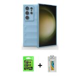 ieg™ Galaxy S24 Ultra Kılıf Atlas Koleksiyonu - Siyah Polymer Nano Ekran Koruyucu + Siyah Raze Metal