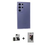 ieg™ Galaxy S24 Ultra Kılıf Atlas Minimal Prime - Siyah Bilvis Hayalet Cam Ekran Koruyucu + Gold PVD