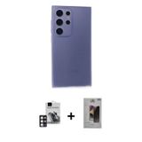 ieg™ Galaxy S24 Ultra Kılıf Atlas Minimal Prime - Siyah Bilvis Hayalet Cam Ekran Koruyucu + Pembe PV