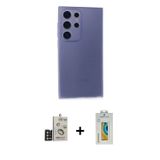 ieg™ Galaxy S24 Ultra Kılıf Atlas Minimal Prime - Siyah Polymer Nano Ekran Koruyucu + Gold Bilvis Ti