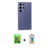 ieg™ Galaxy S24 Ultra Kılıf Atlas Minimal Prime - Siyah Polymer Nano Ekran Koruyucu + Sarı Raze Meta