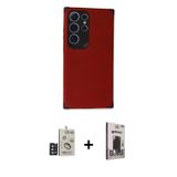 ieg™ Galaxy S24 Ultra Kılıf Doruk Asil Koleksiyonu - Siyah Bilvis Hayalet Cam Ekran Koruyucu + Derin