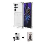 ieg™ Galaxy S24 Ultra Kılıf Doruk Klasik Koleksiyonu - Siyah Bilvis Hayalet Cam Ekran Koruyucu + Pem