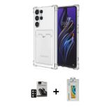 ieg™ Galaxy S24 Ultra Kılıf Doruk Klasik Koleksiyonu - Siyah Polymer Nano Ekran Koruyucu + Derin Mor
