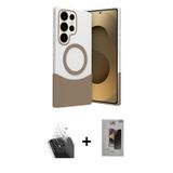 ieg™ Galaxy S24 Ultra Kılıf Kozmos Form Özel Seri - Siyah Bilvis Hayalet Cam Ekran Koruyucu + Şeffaf