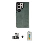 ieg™ Galaxy S24 Ultra Kılıf Siluet Işık Serisi - Siyah Polymer Nano Ekran Koruyucu + Derin Mor PVD M