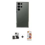ieg™ Galaxy S24 Ultra Kılıf Vadi Minimal - Siyah AutoKit 5in1 Fiber Polymer Nano Ekran Koruyucu + Go