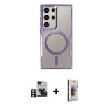 ieg™ Galaxy S24 Ultra Kılıf Yadigar Klasik Özel Seri - Siyah Bilvis 3D Cam Ekran Koruyucu + Gold PVD