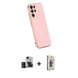 ieg™ Galaxy S24 Ultra Kılıf Yankı Serisi - Siyah Bilvis 3D Cam Ekran Koruyucu + Siyah PVD Metal Kame