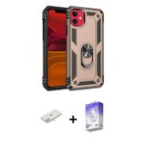 ieg™ iPhone 11 Kılıf Ahenk Klasik Koleksiyonu - Siyah Bilvis 5in1 3D Magic Cam Ekran Koruyucu + Sarı