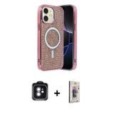 ieg™ iPhone 11 Kılıf Eksen Çizgi - Siyah Bilvis 3D Cam Ekran Koruyucu + Mavi PVD Metal Kamera Lens