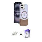ieg™ iPhone 11 Kılıf Kozmos Form Özel Seri - Siyah Bilvis 5in1 3D Magic Cam Ekran Koruyucu + Sarı Re
