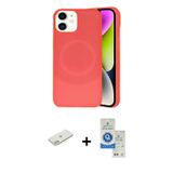ieg™ iPhone 11 Kılıf Ufuk Serisi - Şeffaf Royal Nano Ekran Koruyucu + Turuncu Renkli Kamera Lens Kor