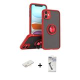 ieg™ iPhone 11 Kılıf Yörünge Çizgi - Şeffaf Uv Polymer Nano Ekran Koruyucu + Sarı Renkli Kamera Lens