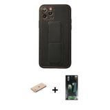 ieg™ iPhone 11 Pro Kılıf Akış Doku - Şeffaf 360 Full Body Arka Koruyucu + Mavi Renkli Kamera Lens Ko