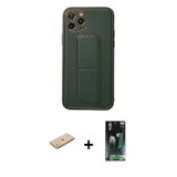 ieg™ iPhone 11 Pro Kılıf Akış Doku - Şeffaf 360 Full Body Arka Koruyucu + Pembe Renkli Kamera Lens K