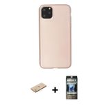 ieg™ iPhone 11 Pro Max Kılıf Kozmos Yansıma Özel Seri - Siyah 34D Hayalet Izgaralı Cam + Sarı Renkli