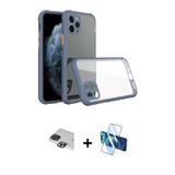 ieg™ iPhone 11 Pro Max Kılıf Nova Asil Özel Seri - Siyah 3D Antistatik Cam Ekran Koruyucu + Siyah Pe