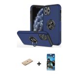 ieg™ iPhone 11 Pro Max Kılıf Odak Form Prime - Siyah 34D Izgaralı Cam + Sarı Renkli Kamera Lens Koru