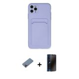 ieg™ iPhone 11 Pro Max Kılıf Vadi Çizgi Prime - Siyah 3D Antistatik Hayalet Cam Ekran Koruyucu + Pem