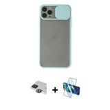 ieg™ iPhone 11 Pro Max Kılıf Vadi Çizgi - Siyah 3D Antistatik Seramik Nano Ekran Koruyucu + Siyah Pe