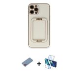 ieg™ iPhone 12 Pro Kılıf Kozmos Minimal Prime - Siyah 3D Antistatik Seramik Nano Ekran Koruyucu + Pe