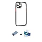 ieg™ iPhone 12 Pro Kılıf Nova Asil Özel Seri - Siyah 3D Antistatik Seramik Nano Ekran Koruyucu + Pem